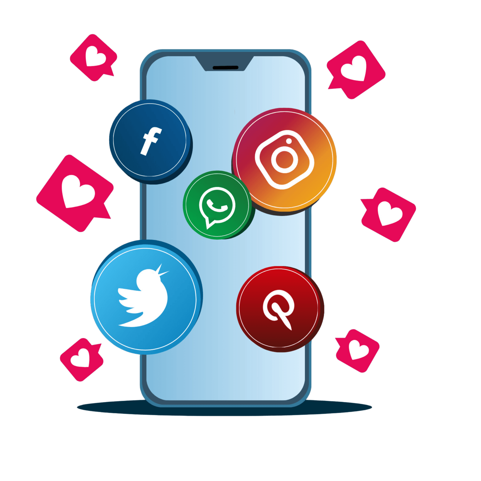 Social media marketing illustration